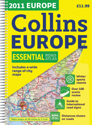 2011 Collins Europe Essential Road Atlas