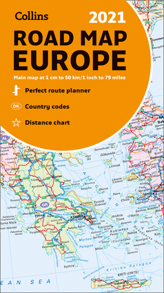 2021 Collins Road Map Europe