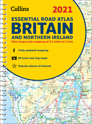 2021 Collins Essential Road Atlas Britain and Northern Ireland