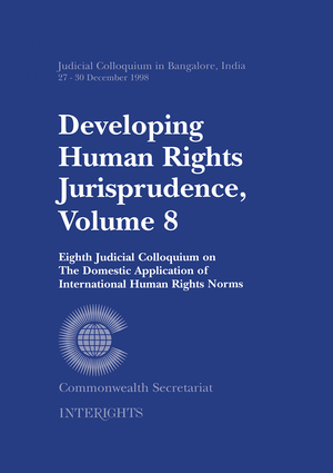 Developing Human Rights Jurisprudence, Volume 8