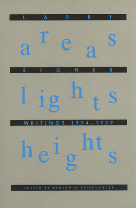 Areas Lights Heights: Writings 1954-1989 Areas Lights Heights: Writings 1954-1989