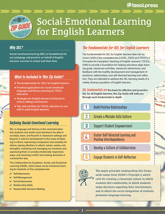 TESOL Zip Guide: Social-Emotional Learning for English Learners (pack of 25)