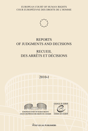 Reports of Judgments and Decisions / Recueil des arrets et decisions vol. 2010-I
