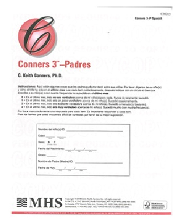 Conners 3-SR QuikScore Spanish (25/pkg)
