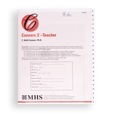 Conners 3 -T QuikScore Forms Eng with DSM-5 Update (25/pkg)